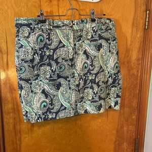 Charter Club Paisley Mini Skirt - Blue, Green, Cream